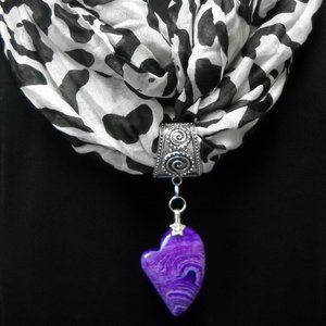 Pendant scarf, scarf pendant, scarf clip, scarf